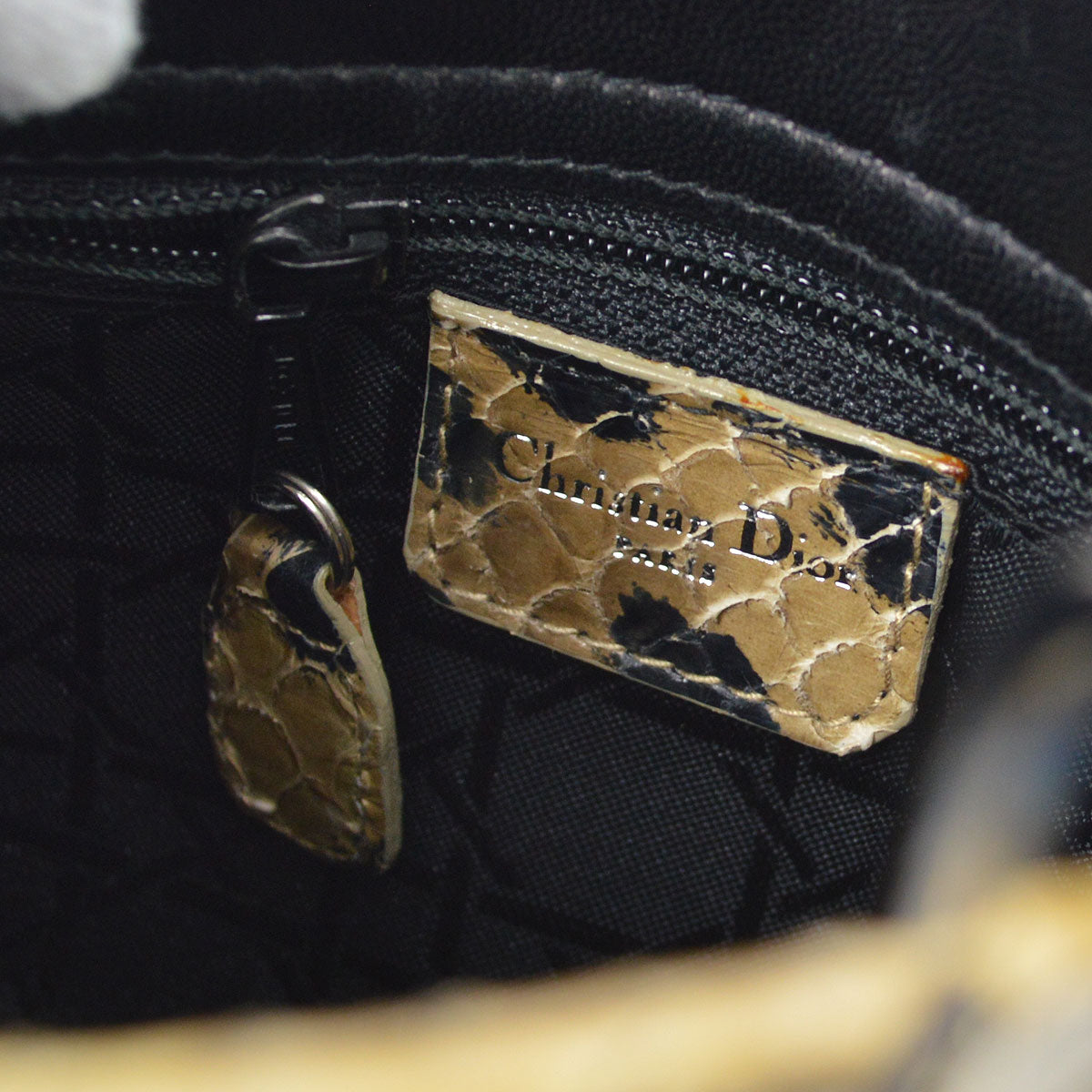 Christian Dior * 1995-1996 Leopard-patterned Python Lady Dior Bag Mini