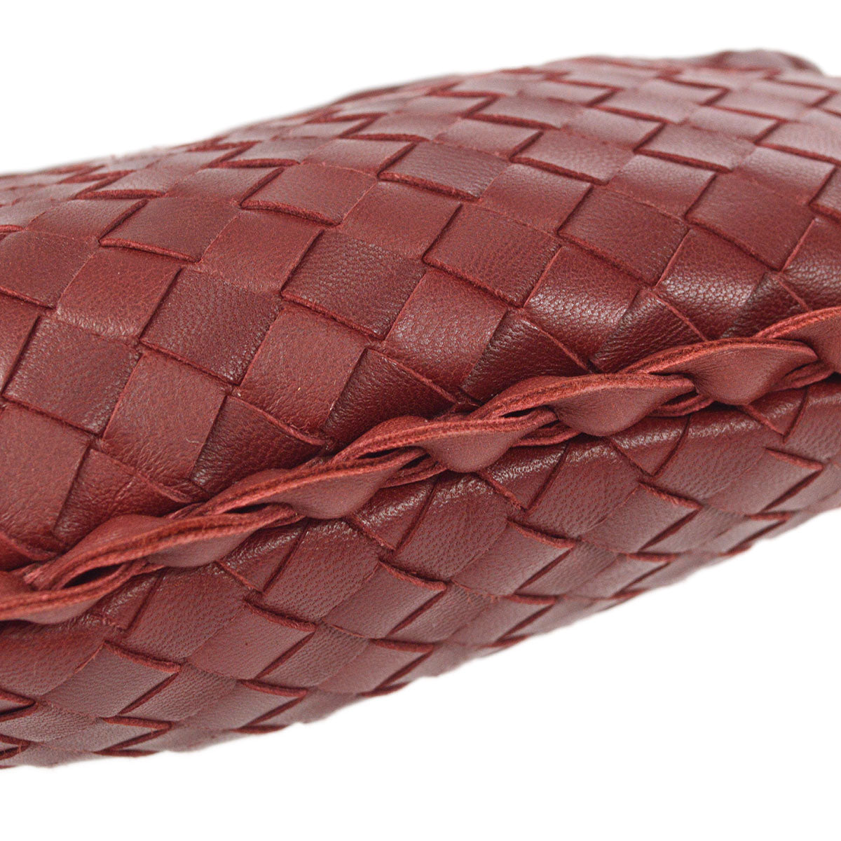Bottega Veneta Intrecciato Hobo Handbag Red