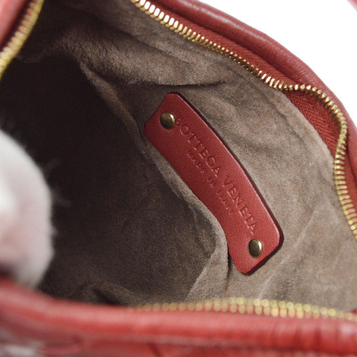 Bottega Veneta Intrecciato Hobo Handbag Red
