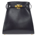 HERMES 1993 KELLY SPORT MM Black Box Calf