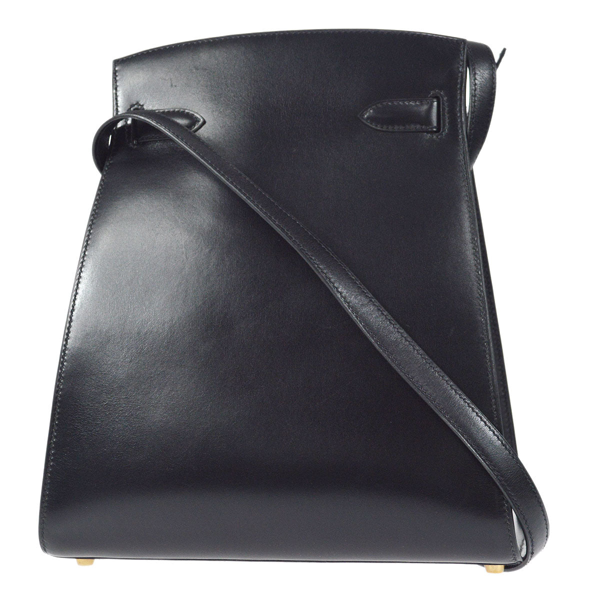 HERMES 1993 KELLY SPORT MM Black Box Calf