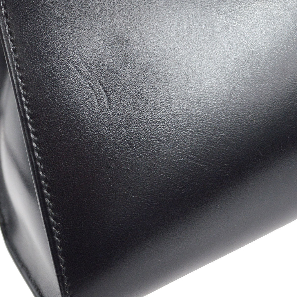 HERMES 1993 KELLY SPORT MM Black Box Calf