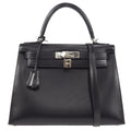 HERMES 2002 KELLY 28 SELLIER Black Box Calf