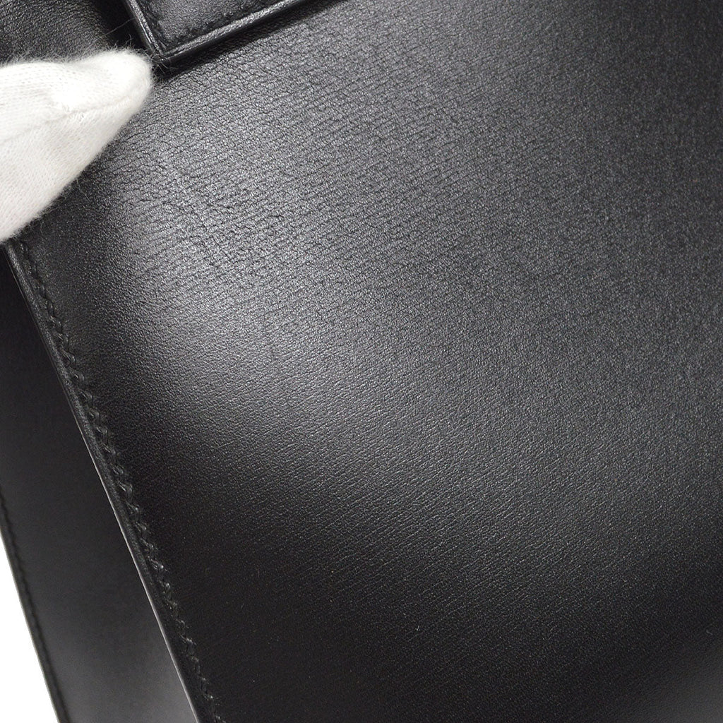 HERMES 2002 KELLY 28 SELLIER Black Box Calf