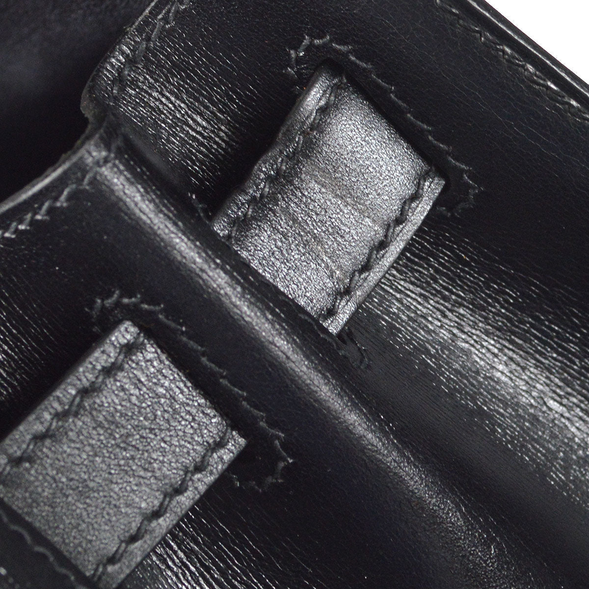 HERMES 2002 KELLY 28 SELLIER Black Box Calf