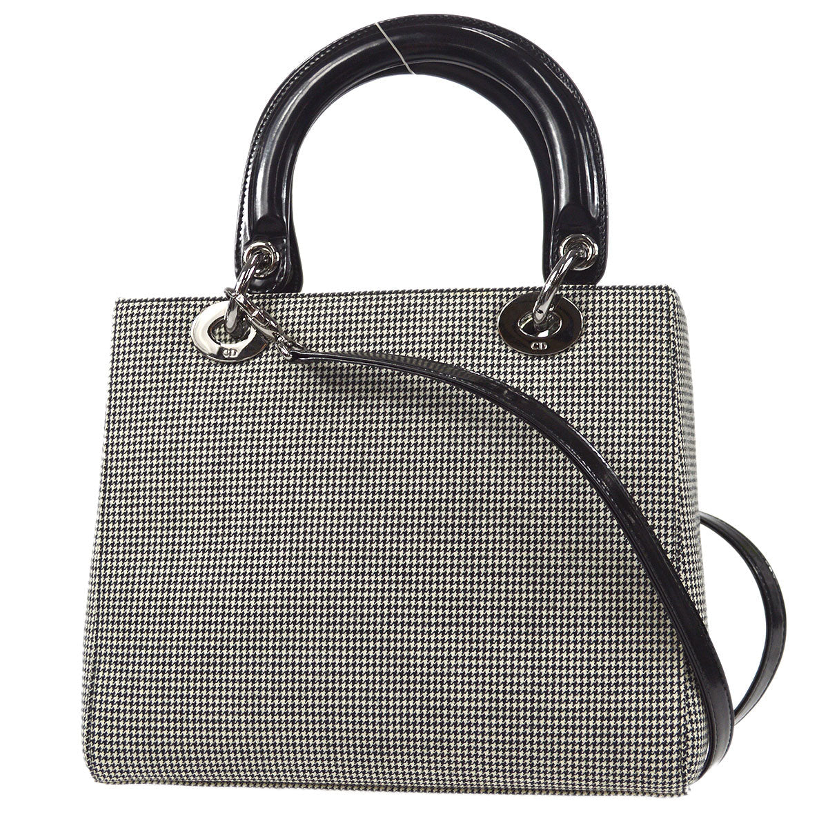 Christian Dior 1999 Houndstooth Lady Dior Medium