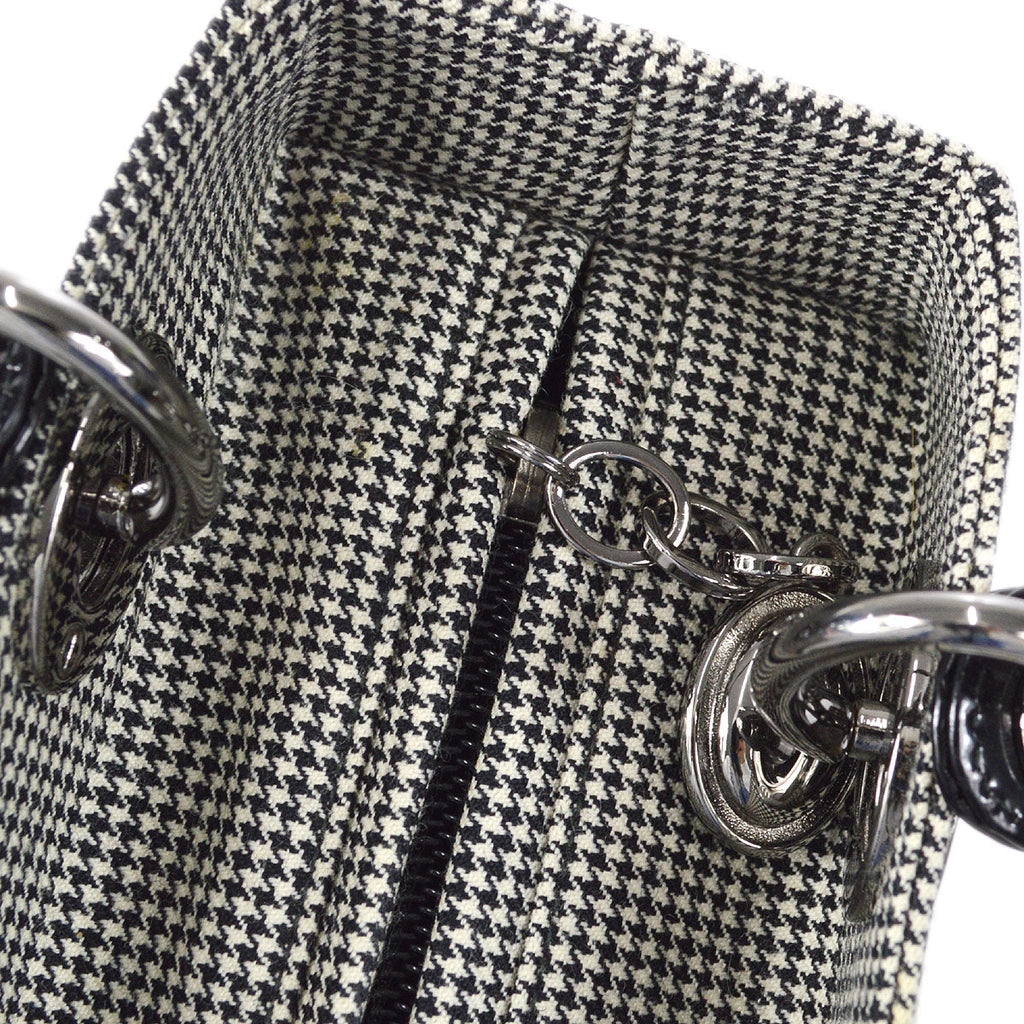 Christian Dior 1999 Houndstooth Lady Dior Medium