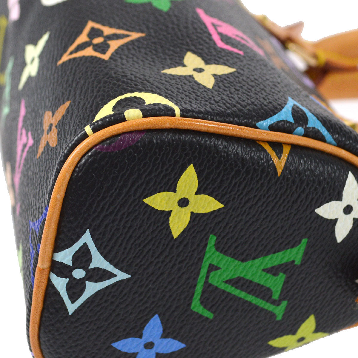 LOUIS VUITTON MINI SPEEDY HANDBAG NOIR MONOGRAM MULTICOLOR