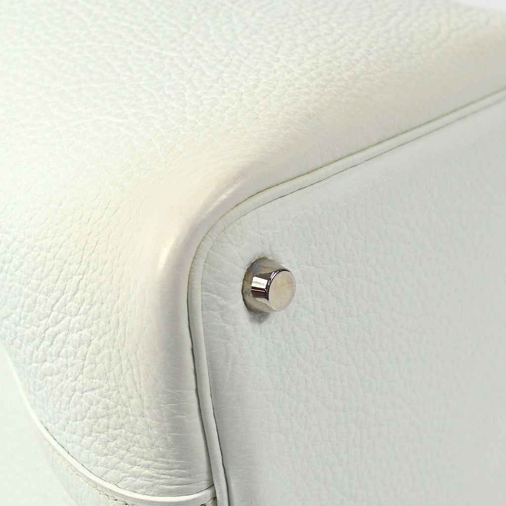 HERMES 2005 Picotin PM Clemence White