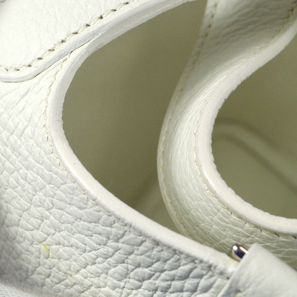 HERMES 2005 Picotin PM Clemence White