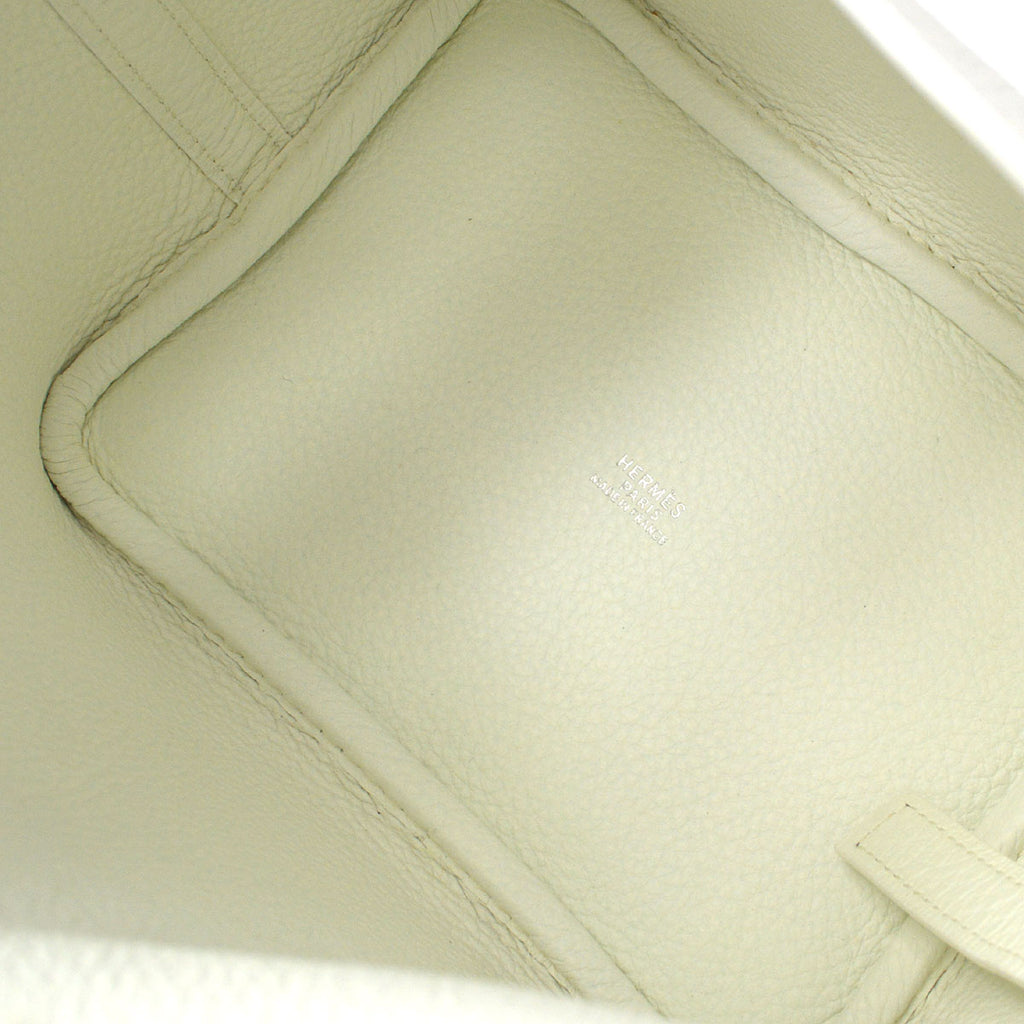 HERMES 2005 Picotin PM Clemence White