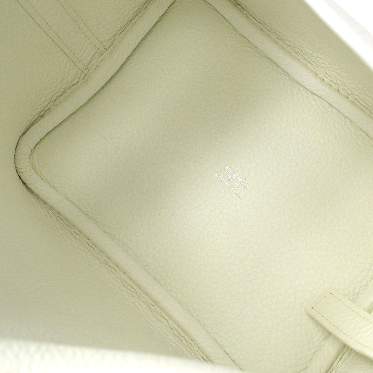 HERMES 2005 Picotin PM Clemence White