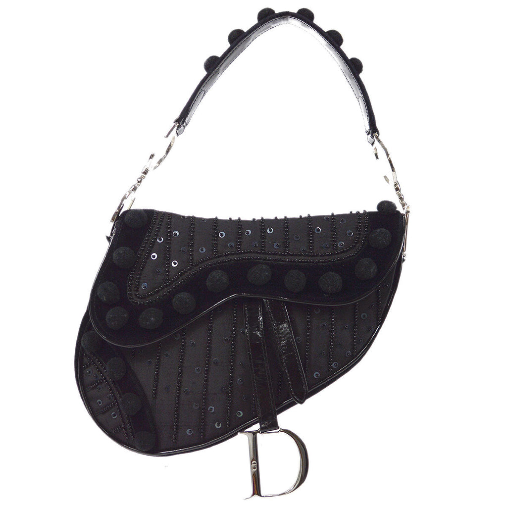 Christian Dior Beaded Saddle Bag Medium