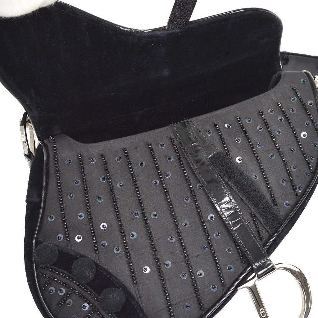 Christian Dior Beaded Saddle Bag Medium