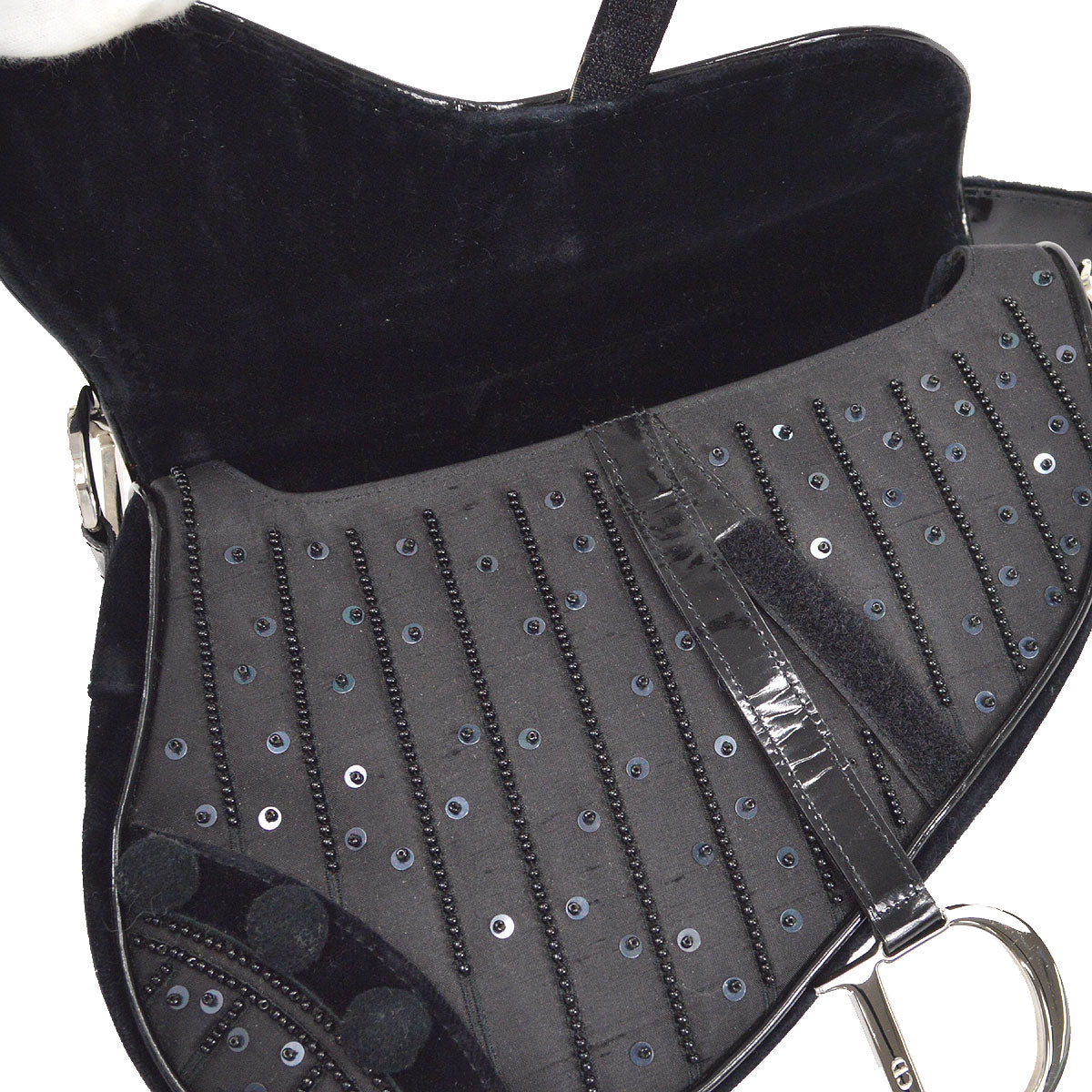 Christian Dior Beaded Saddle Bag Medium