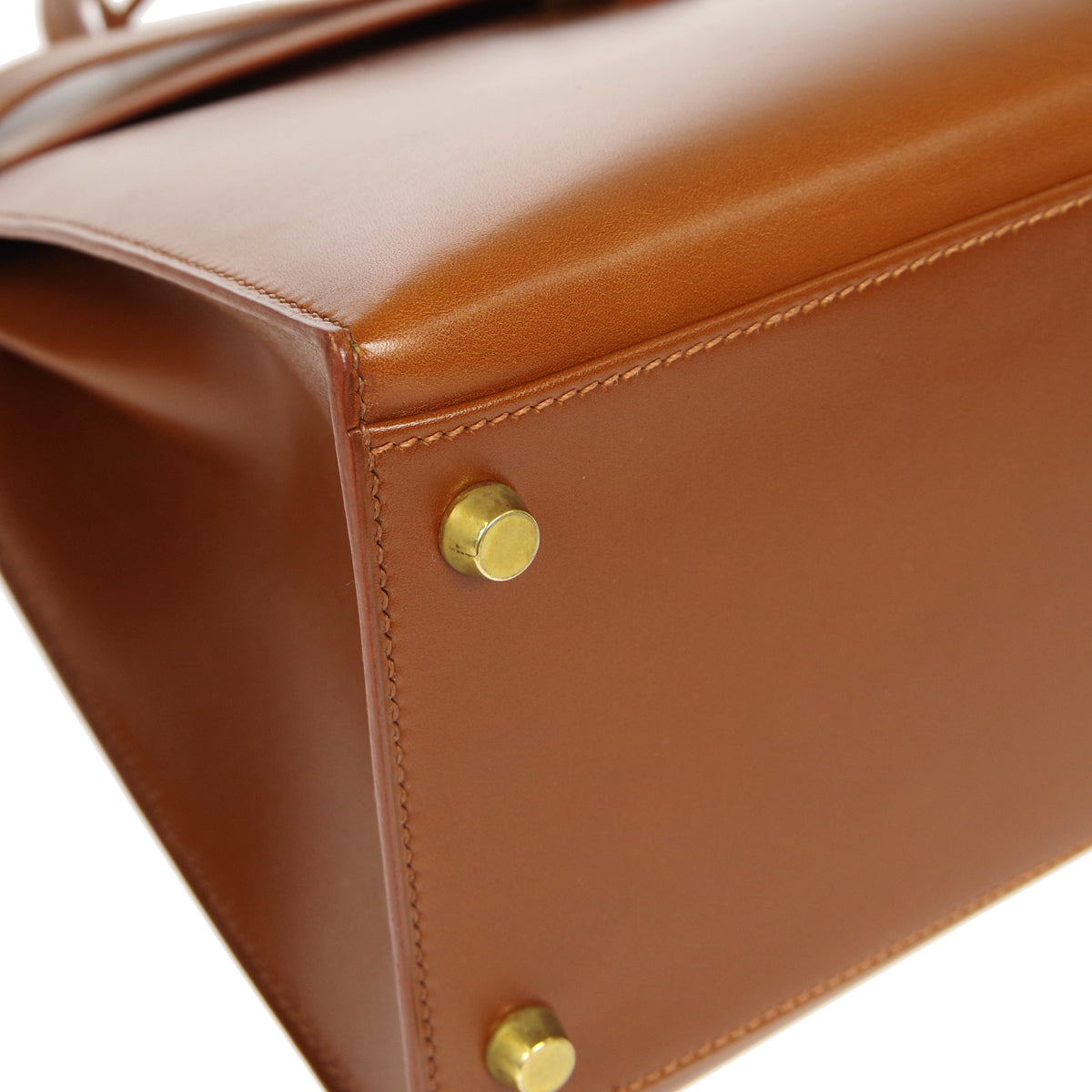 HERMES 2001 KELLY 35 SELLIER Fauve Box Calf