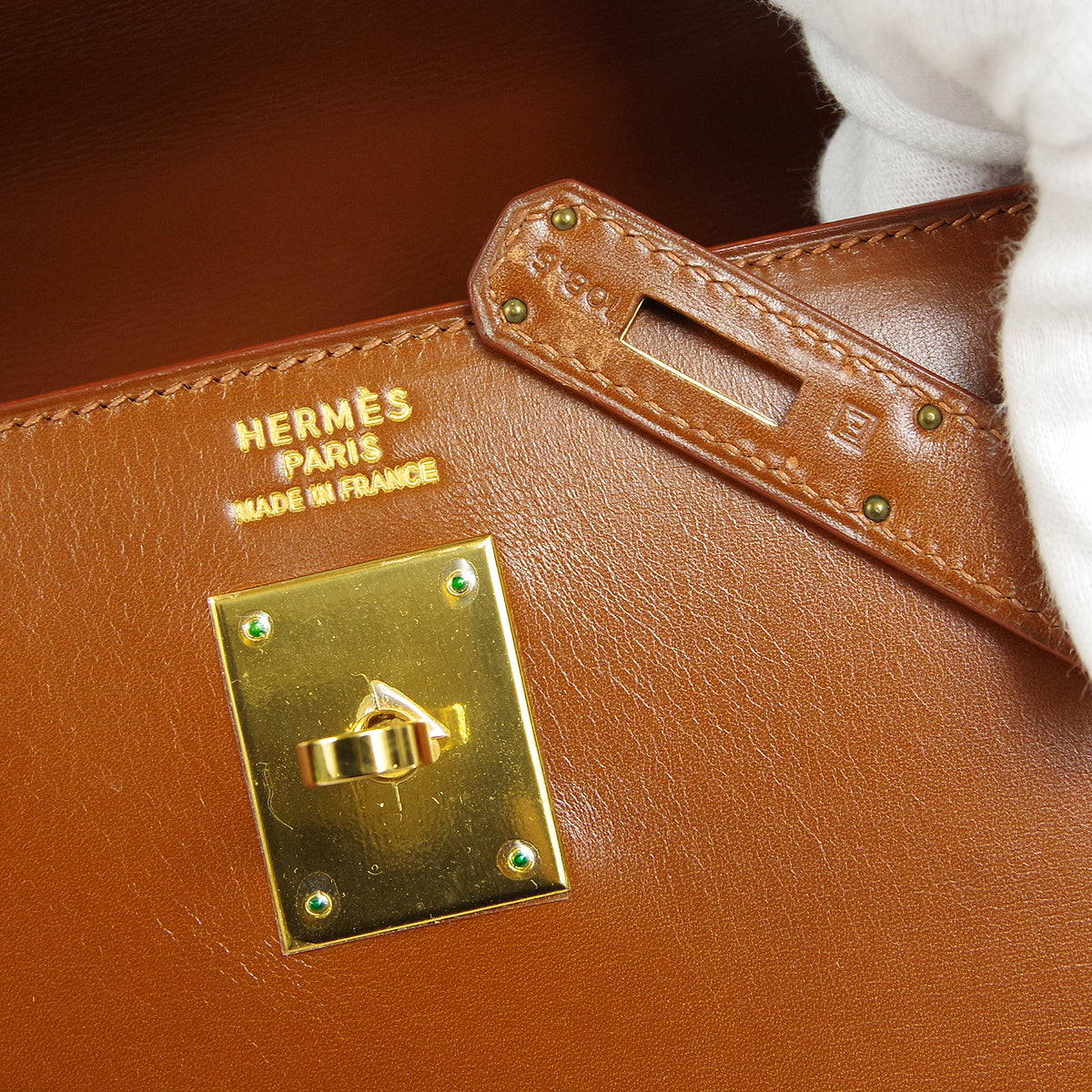 HERMES 2001 KELLY 35 SELLIER Fauve Box Calf