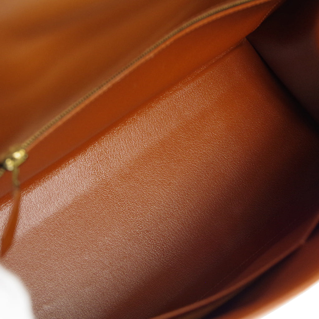 HERMES 2001 KELLY 35 SELLIER Fauve Box Calf
