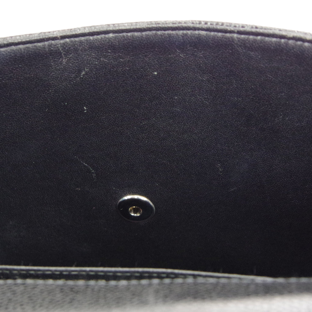 CHANEL 2000-2001 Classic Flap Jumbo SHW Black Caviar 48504