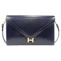 HERMES 1984 Lydie Navy Box Calf