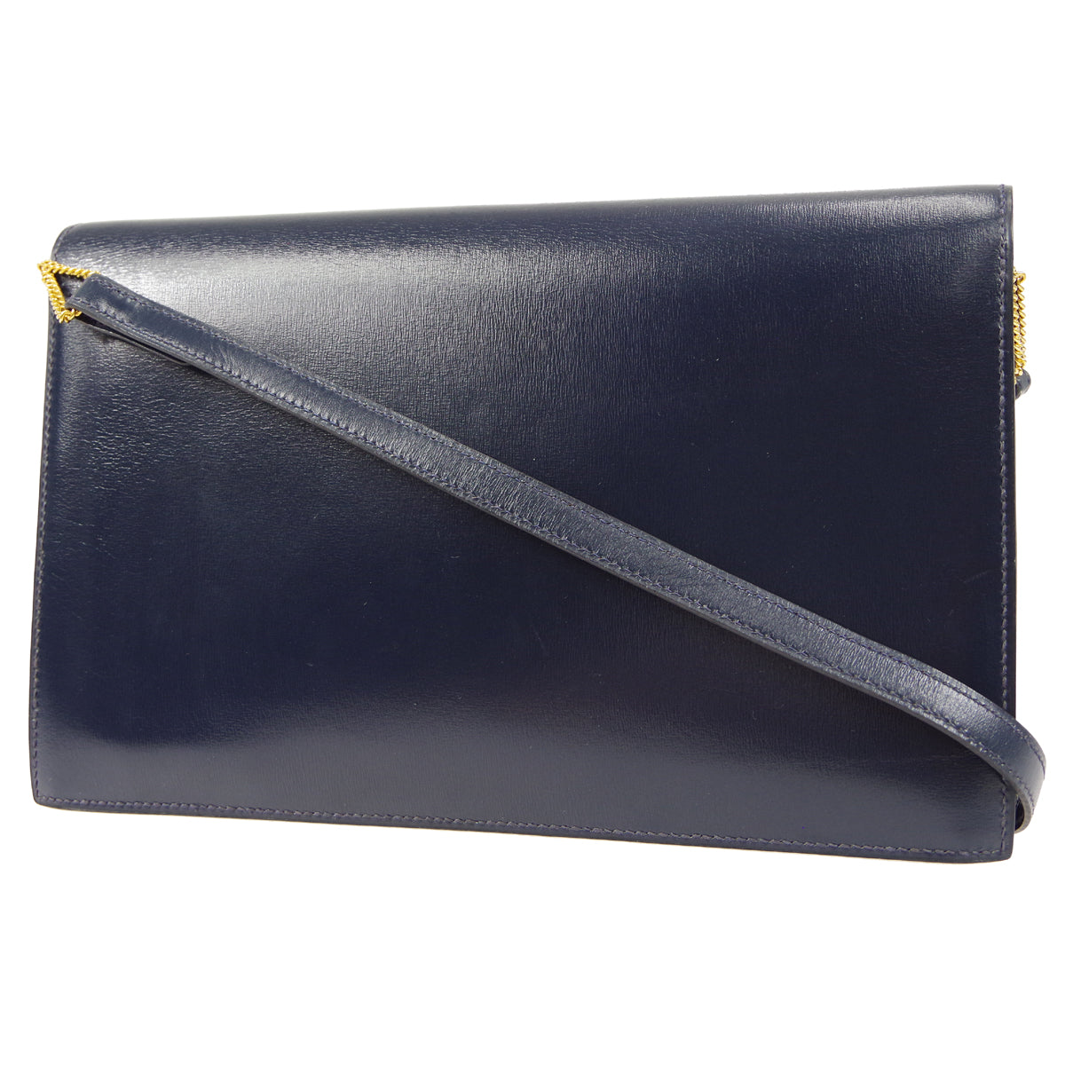 HERMES 1984 Lydie Navy Box Calf
