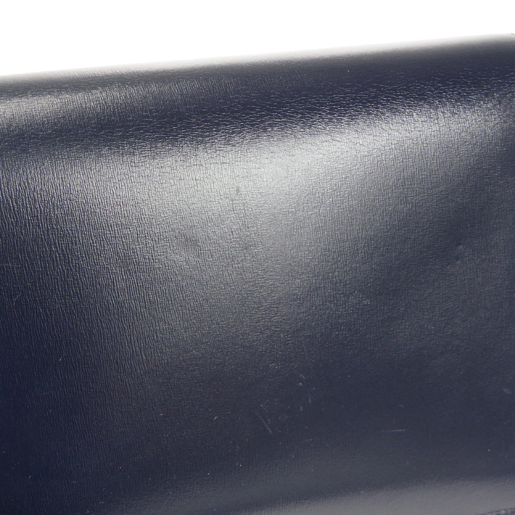 HERMES 1984 Lydie Navy Box Calf