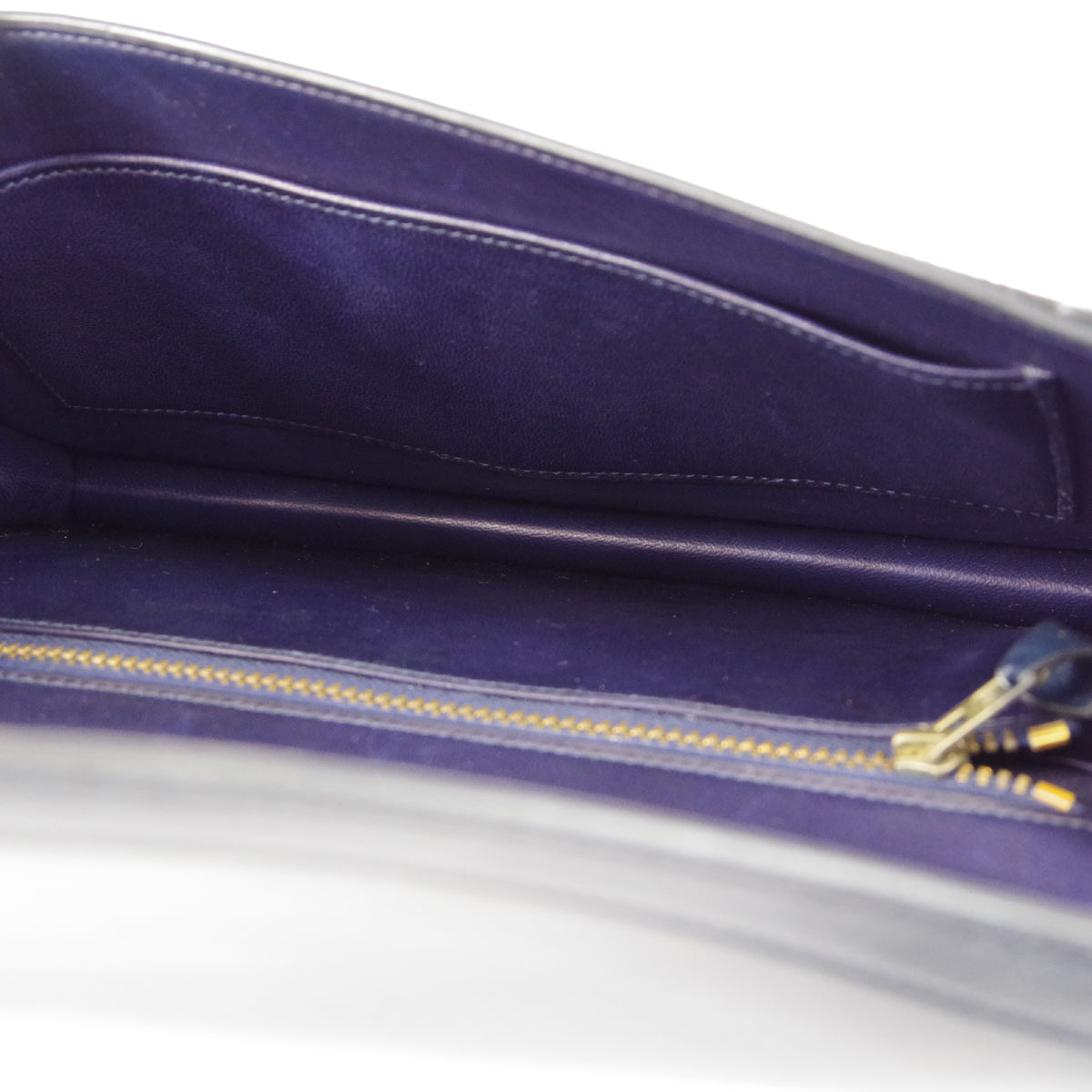 HERMES 1984 Lydie Navy Box Calf