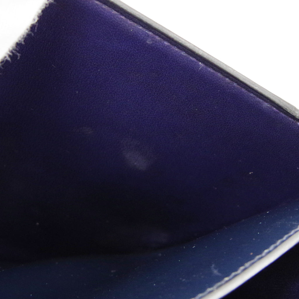 HERMES 1984 Lydie Navy Box Calf