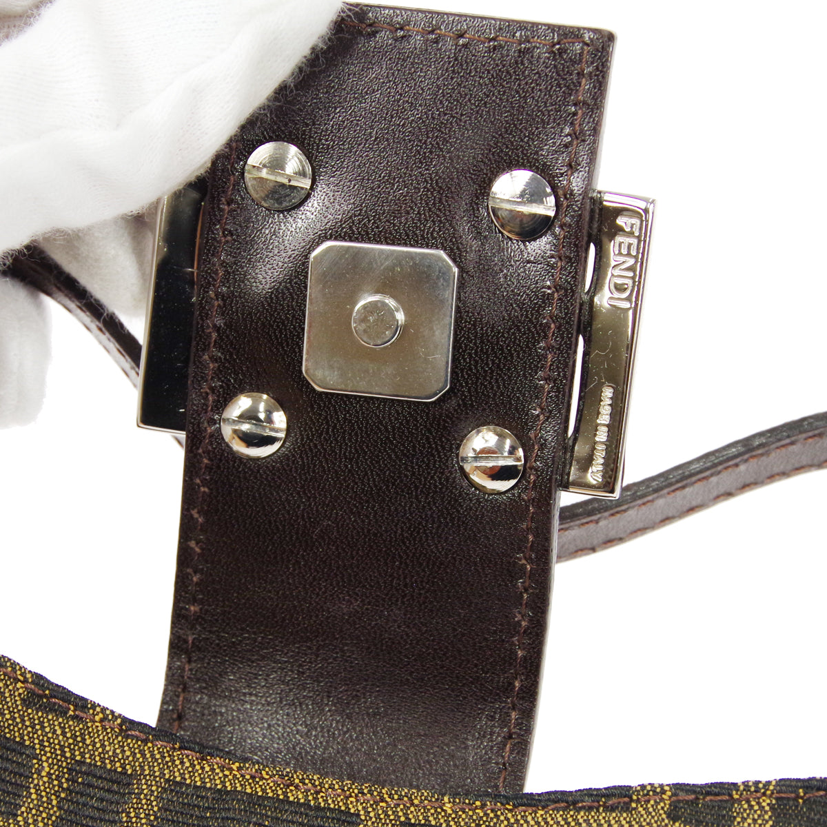 FENDI Zucca Mini Handbag Brown