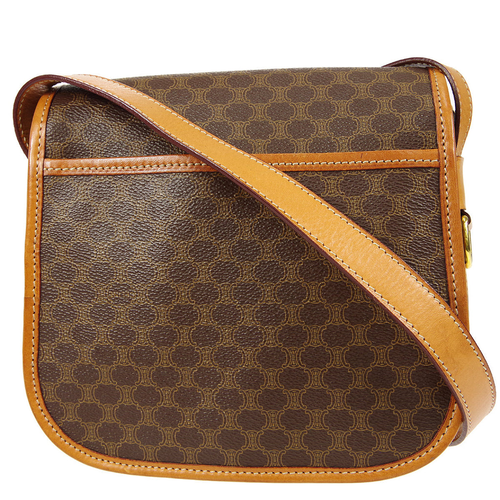CELINE Macadam Shoulder Bag Brown