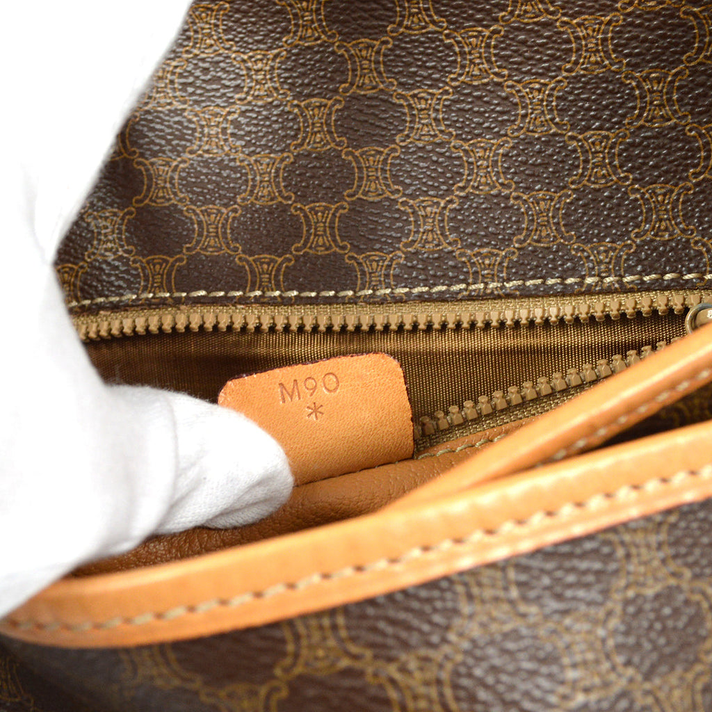 CELINE Macadam Shoulder Bag Brown