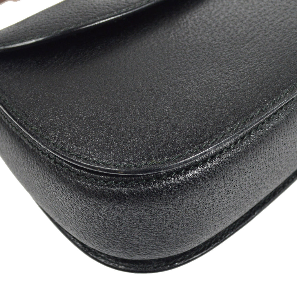 GUCCI Bamboo Line 2way Shoulder Handbag Black