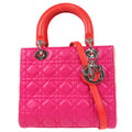 Christian Dior Lady Dior Cannage 2way Shoulder Handbag Tricolor