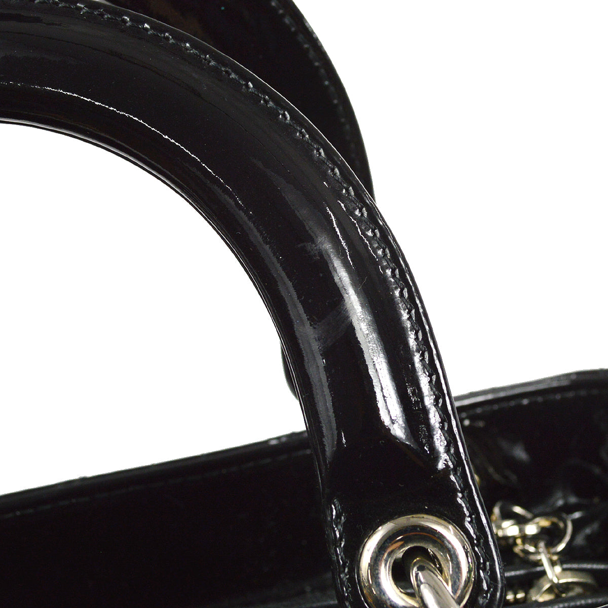 Christian Dior 2010 Lady Dior Cannage 2way Shoulder Handbag Black