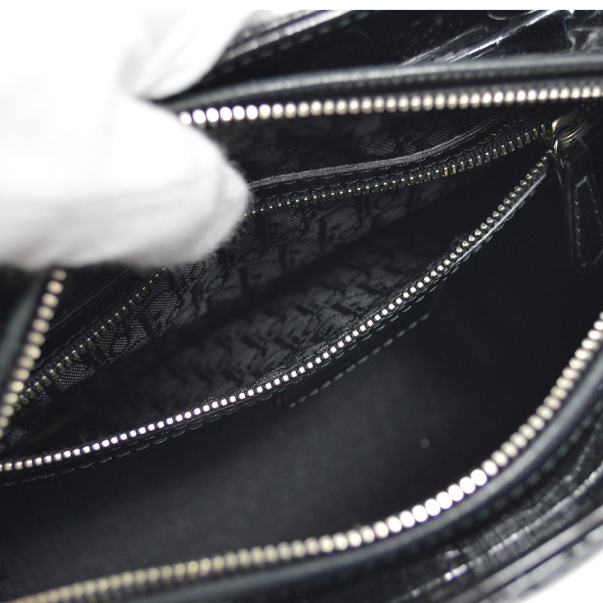 Christian Dior 2010 Lady Dior Cannage 2way Shoulder Handbag Black