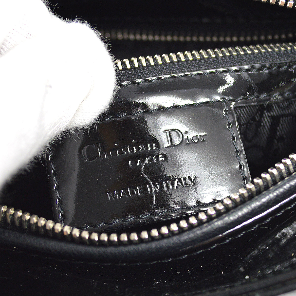 Christian Dior 2010 Lady Dior Cannage 2way Shoulder Handbag Black