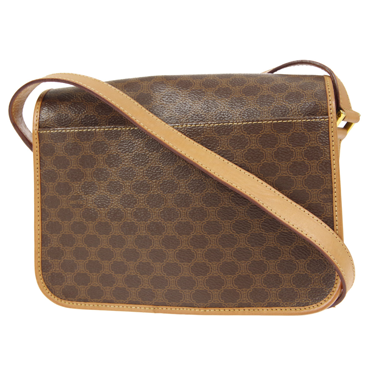 CELINE Ring Macadam Shoulder Bag Brown
