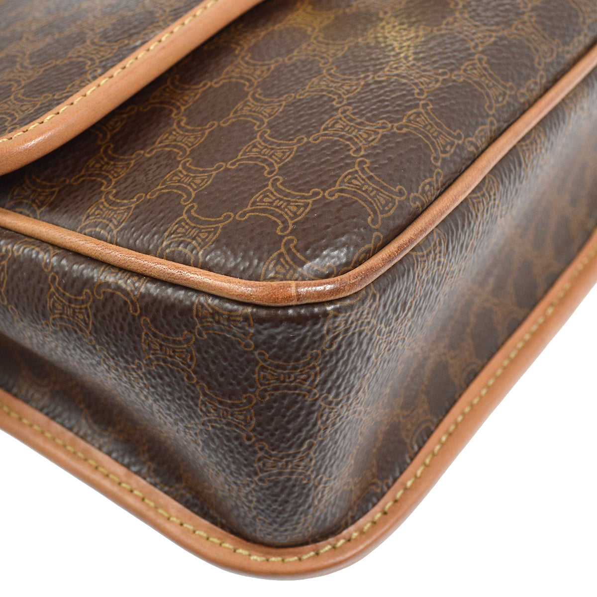CELINE Ring Macadam Shoulder Bag Brown