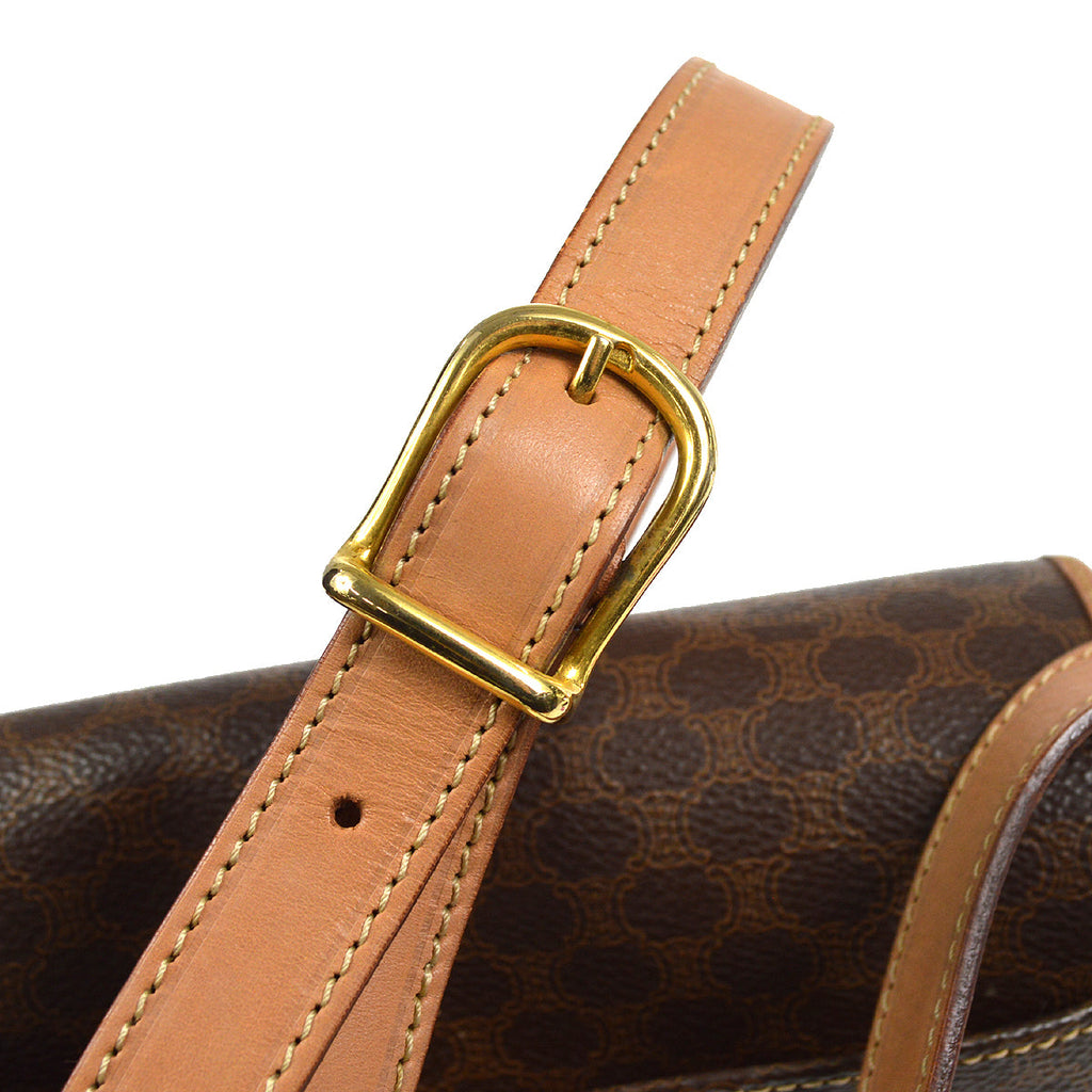CELINE Ring Macadam Shoulder Bag Brown