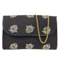 Christian Dior Double Chain Shoulder Bag Black