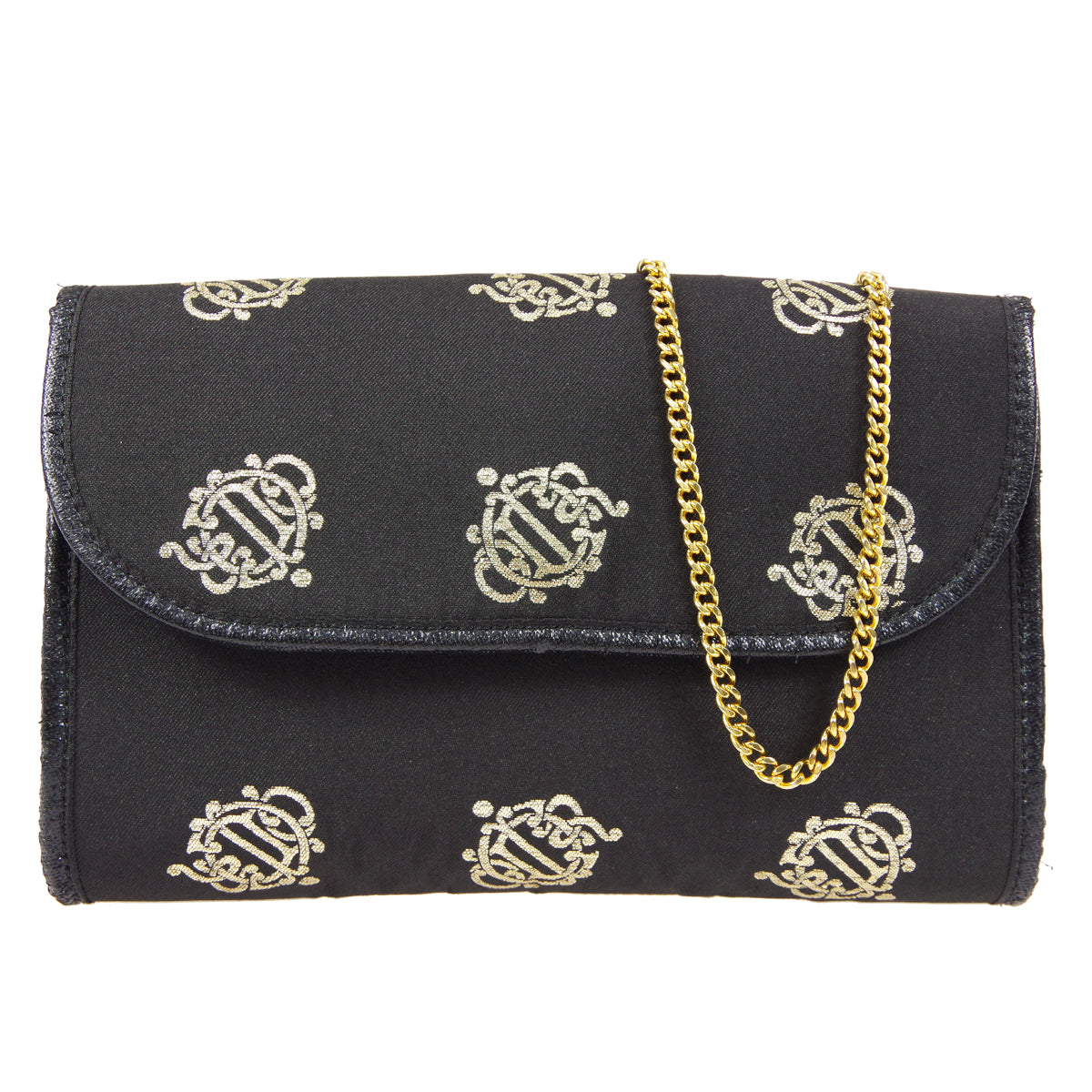 Christian Dior Double Chain Shoulder Bag Black