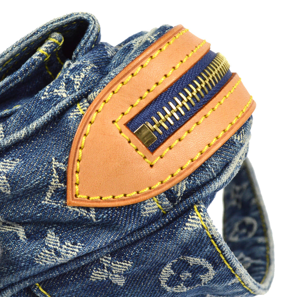 LOUIS VUITTON BUM BAG WAIST POUCH INDIGO MONOGRAM DENIM M95347