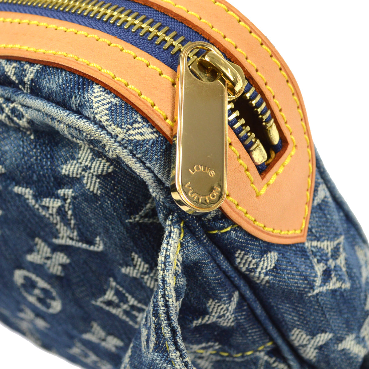LOUIS VUITTON BUM BAG WAIST POUCH INDIGO MONOGRAM DENIM M95347