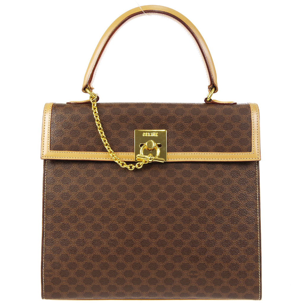 CELINE Macadam Handbag Brown