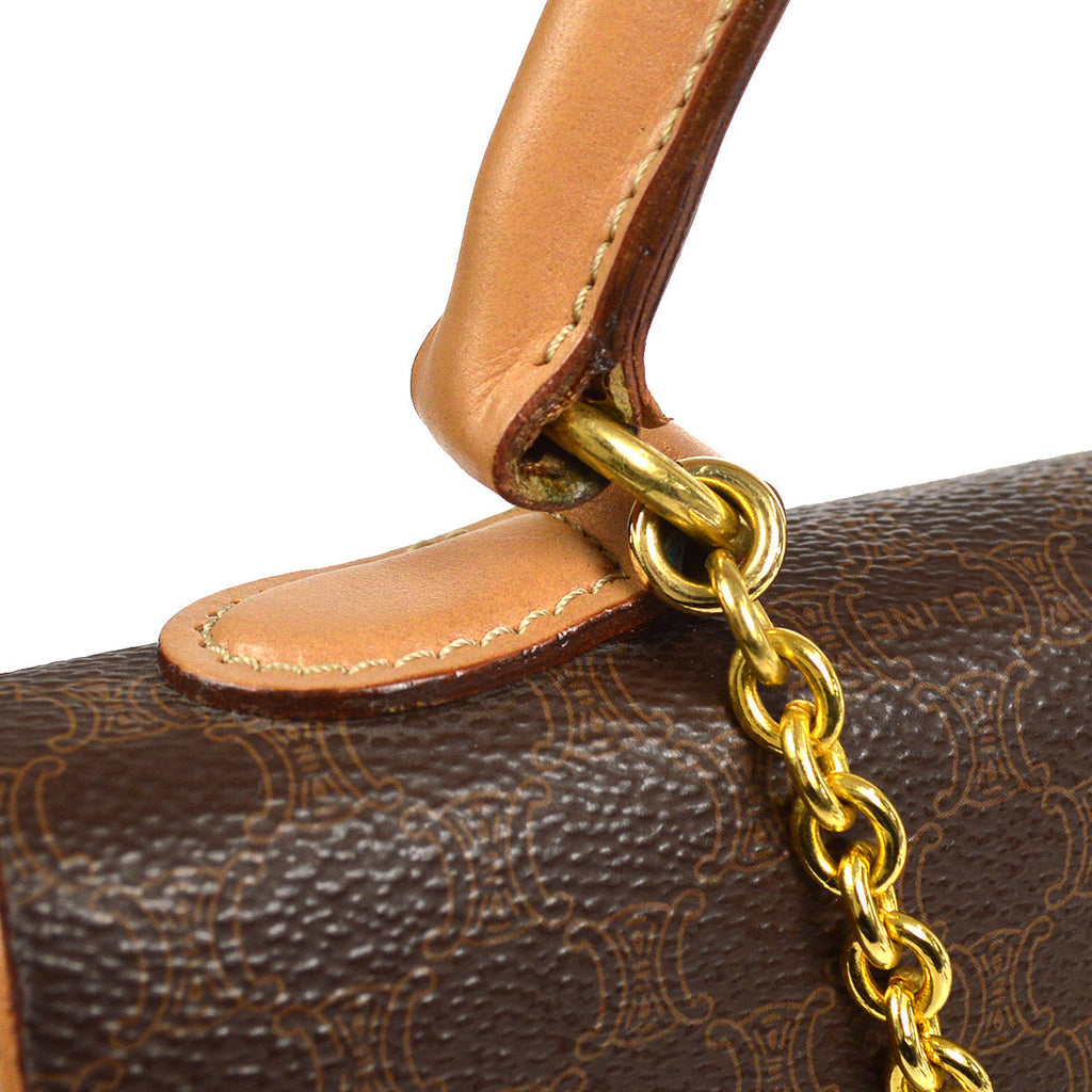 CELINE Macadam Handbag Brown