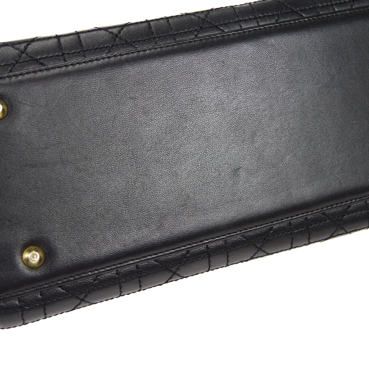 Christian Dior Lady Dior Cannage 2way Shoulder Handbag Black