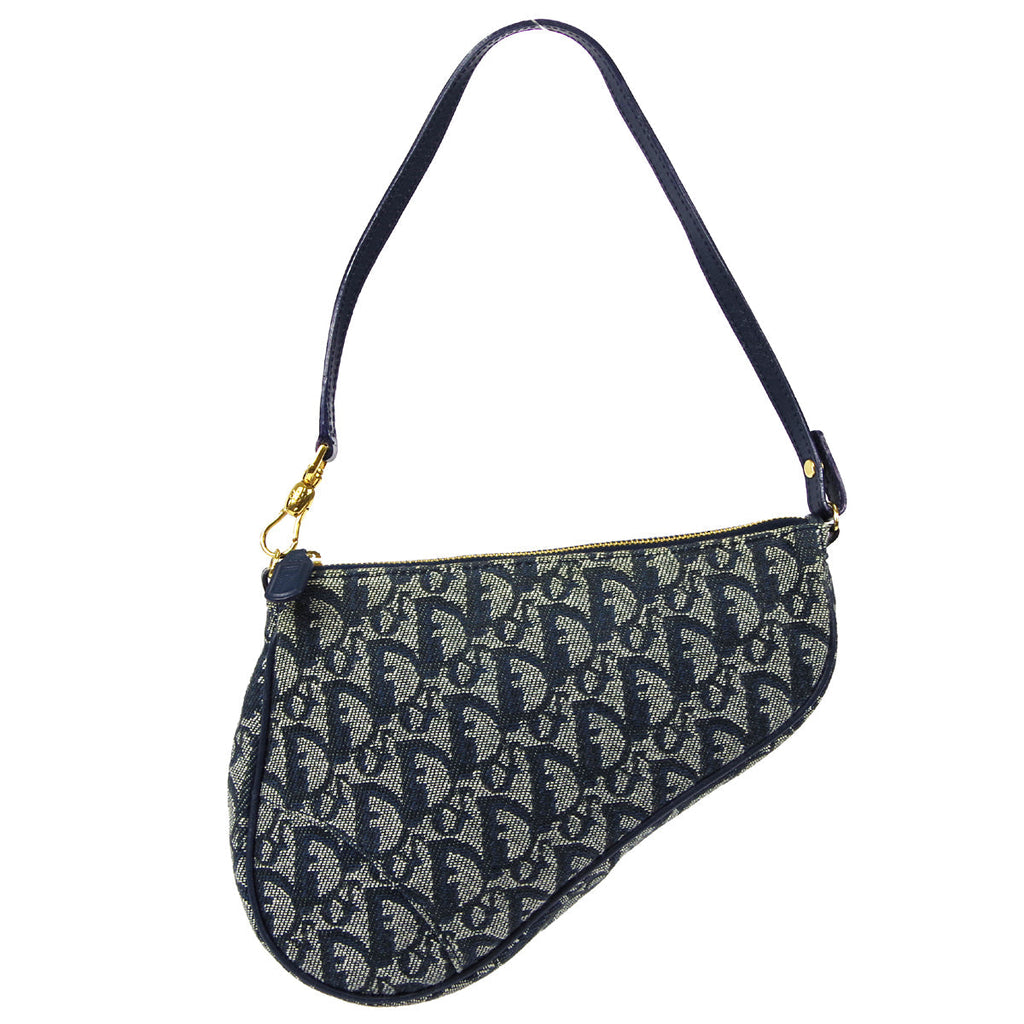 Christian Dior Trotter Saddle Bag Mini Navy