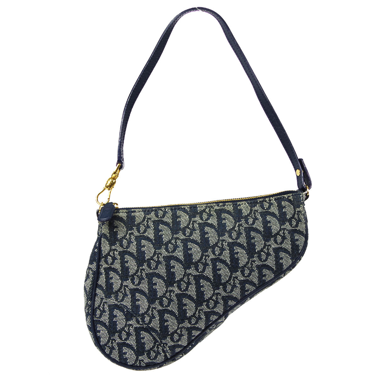 Christian Dior Trotter Saddle Bag Mini Navy