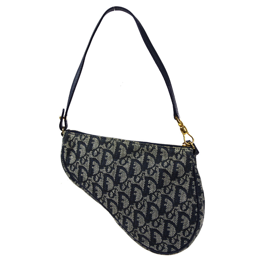 Christian Dior Trotter Saddle Bag Mini Navy