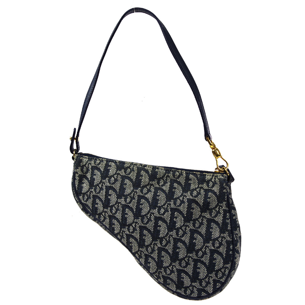 Christian Dior Trotter Saddle Bag Mini Navy